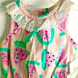 NEW 2-Piece Baby Outfit Set Hat Romper Watermelon Design 3-6 Months